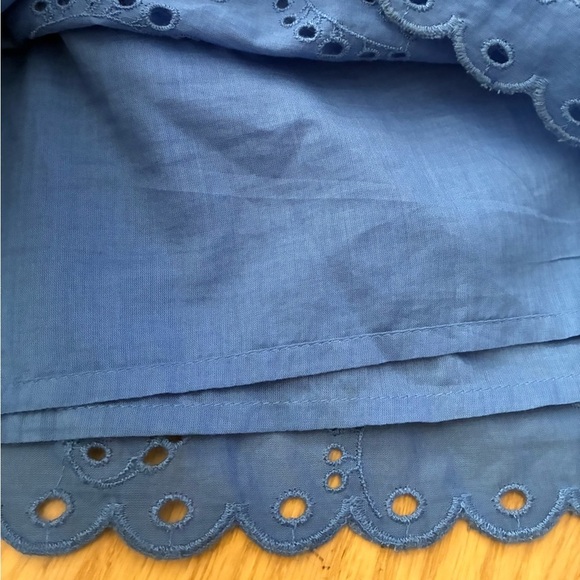 Kate Spade Floral Eyelet Puff Sleeve Dress in Blue 10 - Picture 9 of 16